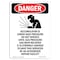 Signmission Safety Sign, OSHA Danger, 10" Height, Accumulator Is Under, Portrait OS-DS-D-710-V-2528 - alternate 1